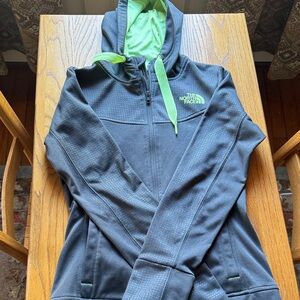The North Face grey jacket with lime green lined hood
Great condition except